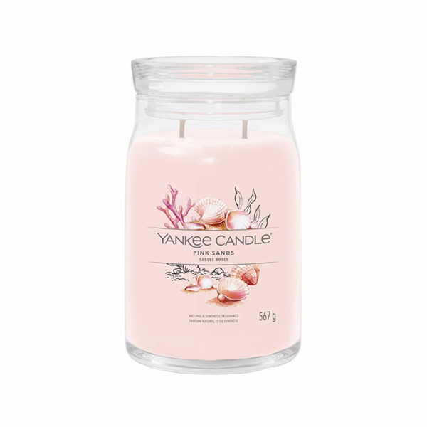 Svíčka ve skleněné dóze Yankee Candle, Růžové písky, 567 g