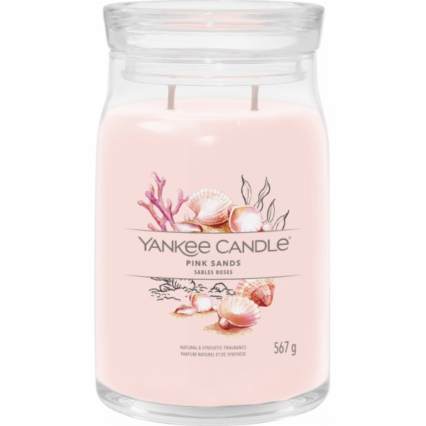 Svíčka ve skleněné dóze Yankee Candle, Růžové písky, 567 g