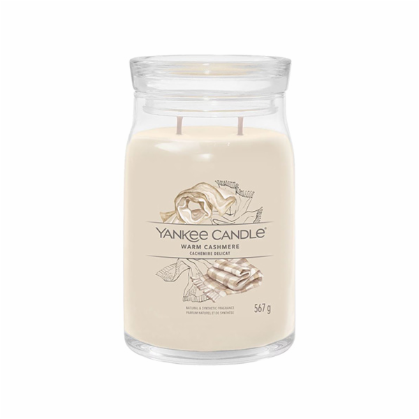 Svíčka ve skleněné dóze Yankee Candle, Hřejivý kašmír, 567 g