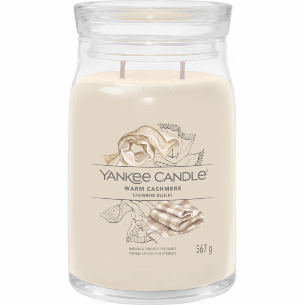Svíčka ve skleněné dóze Yankee Candle, Hřejivý kašmír, 567 g