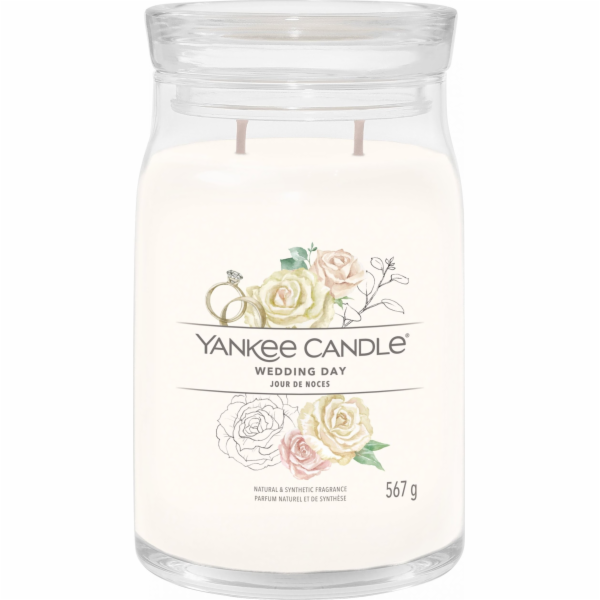 Svíčka ve skleněné dóze Yankee Candle, Svatební den, 567 g