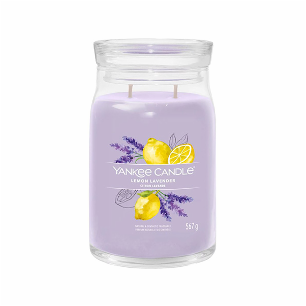 Svíčka ve skleněné dóze Yankee Candle, Citrón a levandule...