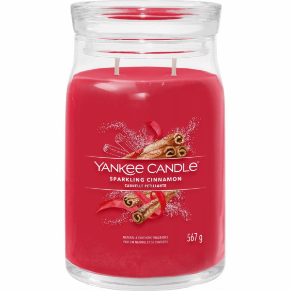 Svíčka ve skleněné dóze Yankee Candle, Třpytivá skořice, ...