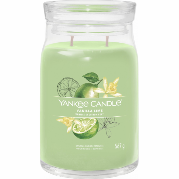 Svíčka ve skleněné dóze Yankee Candle, Vanilka s limetou,...