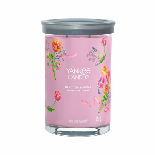 Svíčka ve skleněném válci Yankee Candle, Ručně vázané kvě...