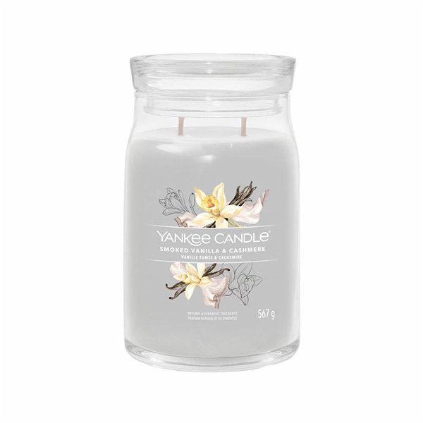 Svíčka ve skleněné dóze Yankee Candle, Kouřová vanilka a ...