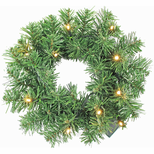 Věnec se světýlky 10 LED 30 cm