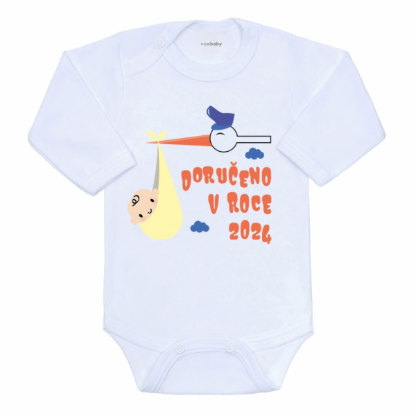 Body s potiskem New Baby Doručeno v roce 2024 Vel.56 (0-3m)
