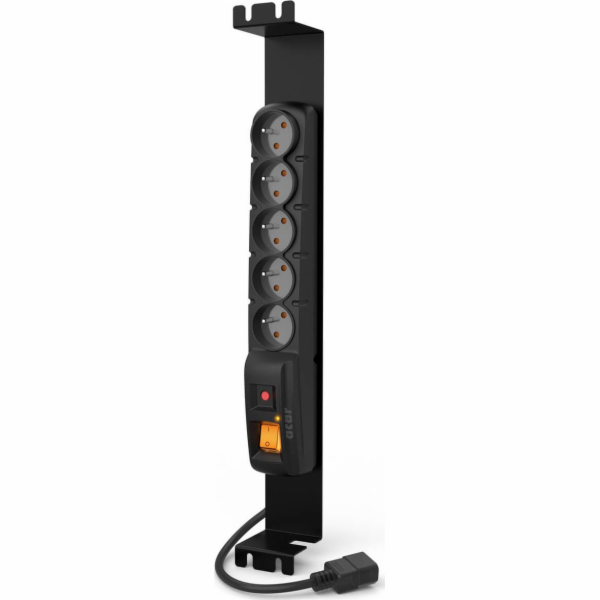 Acar F5 RACK IEC přepěťová přepěťová lišta 5 zásuvek 3 m ...