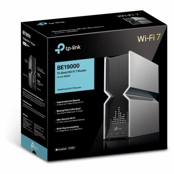 WiFi router TP-Link Archer BE800 AXE19000, WiFi 7, 1x 10G...