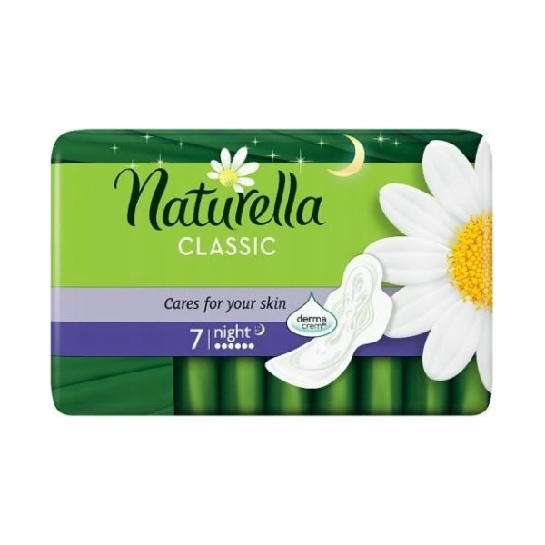 Naturella Classic Night Single vycpávky s křidélky 7 ks.