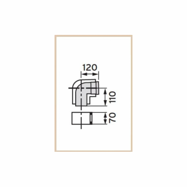 Vaillant Koleno koncentrické DN80/125 87° 303210