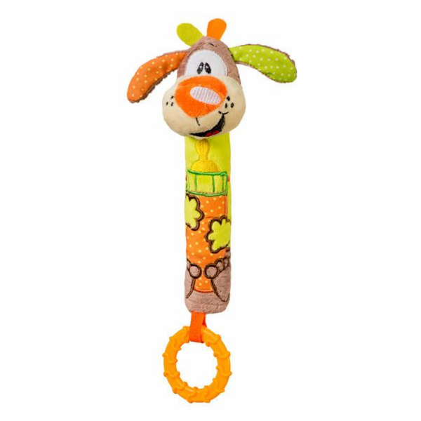 Babyono Pískací hračka s kousátkem - pes (ON-1208)