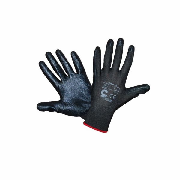 Bird pracovní rukavice černé 8 (R446CZ8)