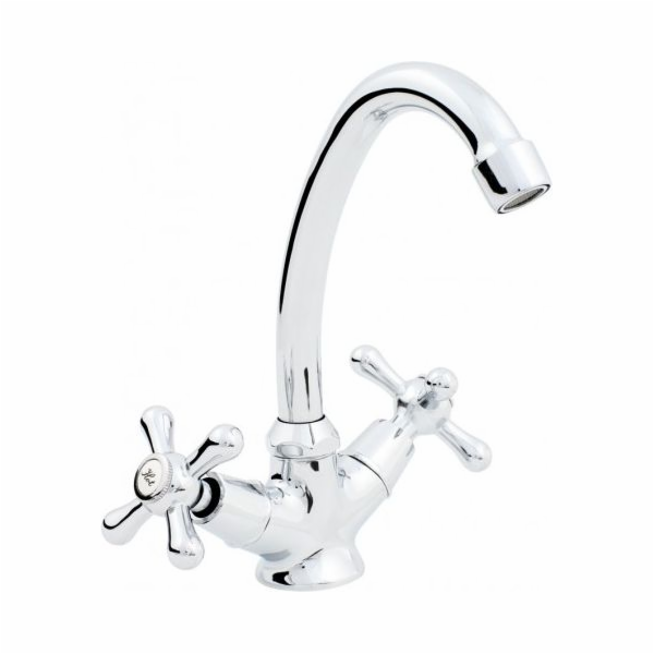 Hydroland Retro stojací chromová umyvadlová baterie (5900...