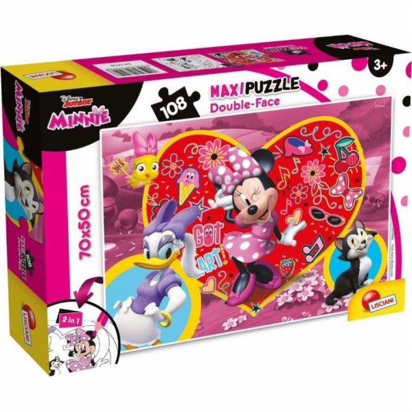 Lisciani Oboustranné puzzle maxi 108 Minnie Mouse