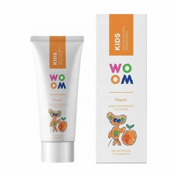 Woom WOOM PASTE KIDS 3-8l PEACH.50ml