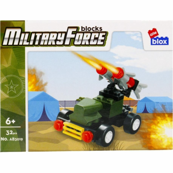 ALLEBLOX Blocks Militaria Military Vehicle 32 prvků Alleb...