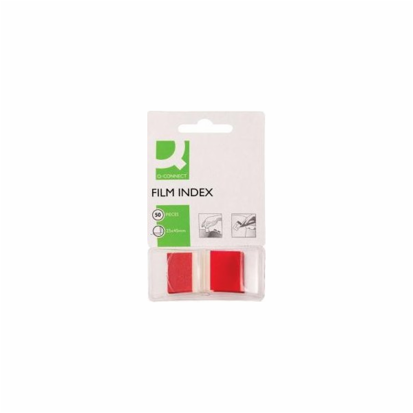 Q-CONNECT indexovací ouška, PP, 25,4x43,7 mm, 50 karet, č...