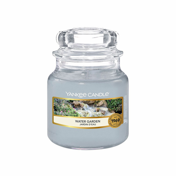 Svíčka ve skleněné dóze Yankee Candle, Vodní zahrada, 104 g