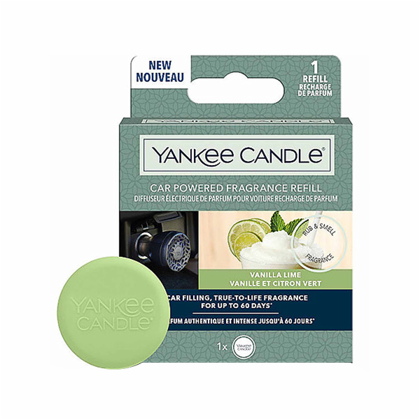 Náplň vůně do auta Yankee Candle, Vanilka s limetkou, 1 ks