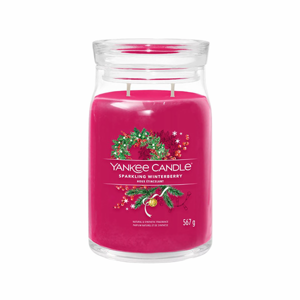 Svíčka ve skleněné dóze Yankee Candle, Jiskrné zimní bobu...