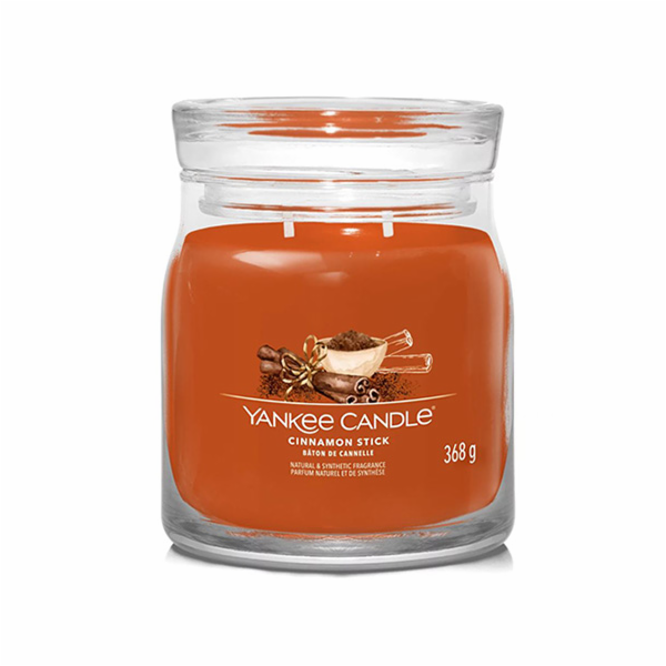 Svíčka ve skleněné dóze Yankee Candle, Skořicová tyčinka,...