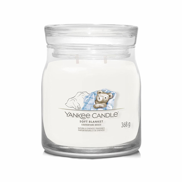 Svíčka ve skleněné dóze Yankee Candle, Jemná přikrývka, 3...