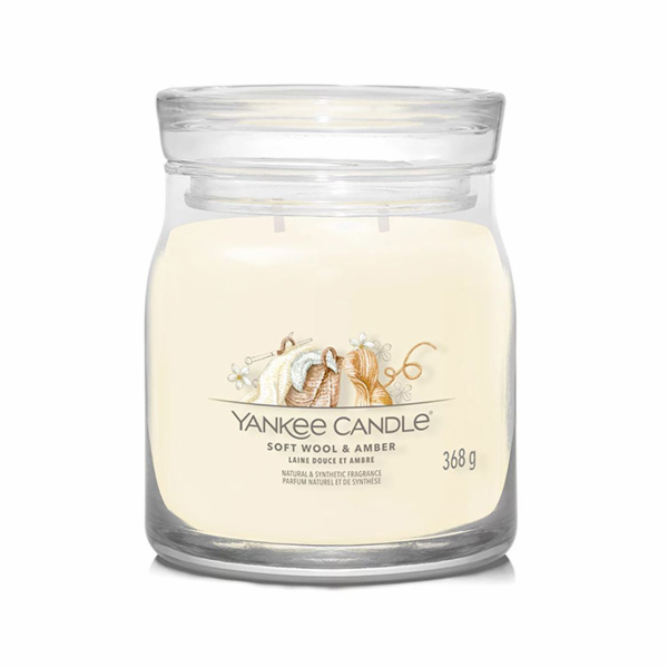 Svíčka ve skleněné dóze Yankee Candle, Jemná vlna a ambra...