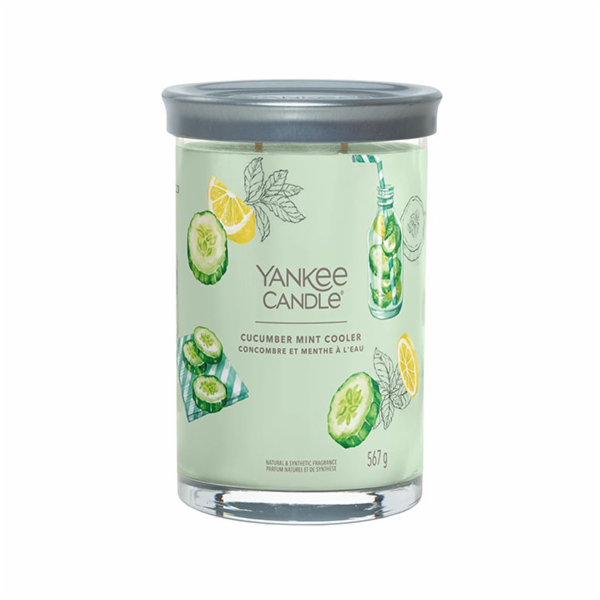 Svíčka ve skleněném válci Yankee Candle, Okurková limonád...