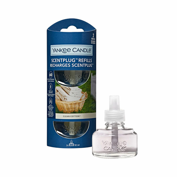 Náplně do osvěžovače Yankee Candle, Čistá bavlna, 2 x 18....