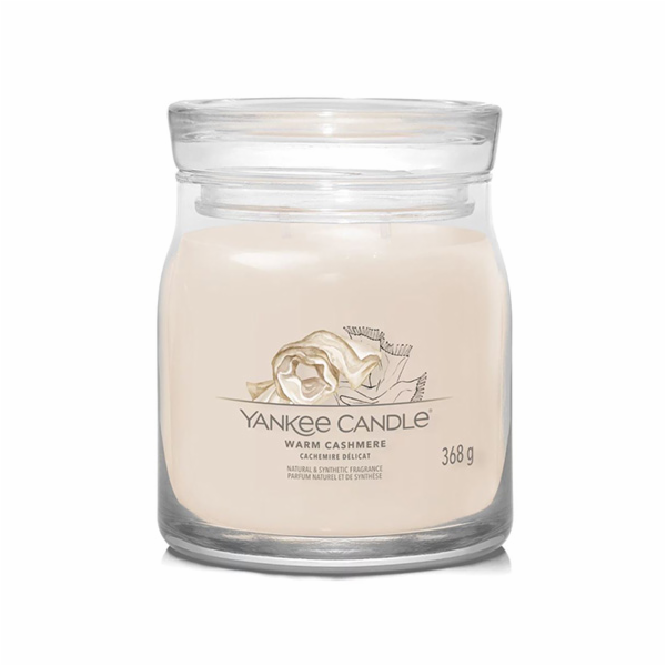 Svíčka ve skleněné dóze Yankee Candle, Hřejivý kašmír, 368 g
