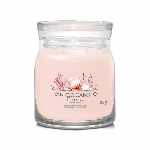 Svíčka ve skleněné dóze Yankee Candle, Růžové písky, 368 g