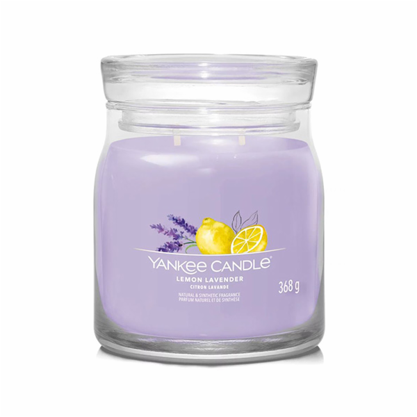 Svíčka ve skleněné dóze Yankee Candle, Citrón a levandule...