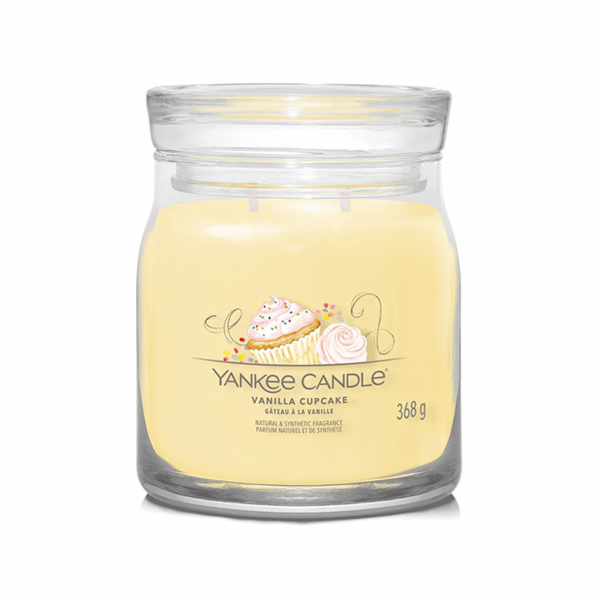 Svíčka ve skleněné dóze Yankee Candle, Vanilkový košíček,...