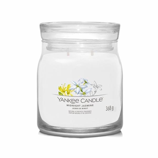 Svíčka ve skleněné dóze Yankee Candle, Půlnoční jasmín, 3...