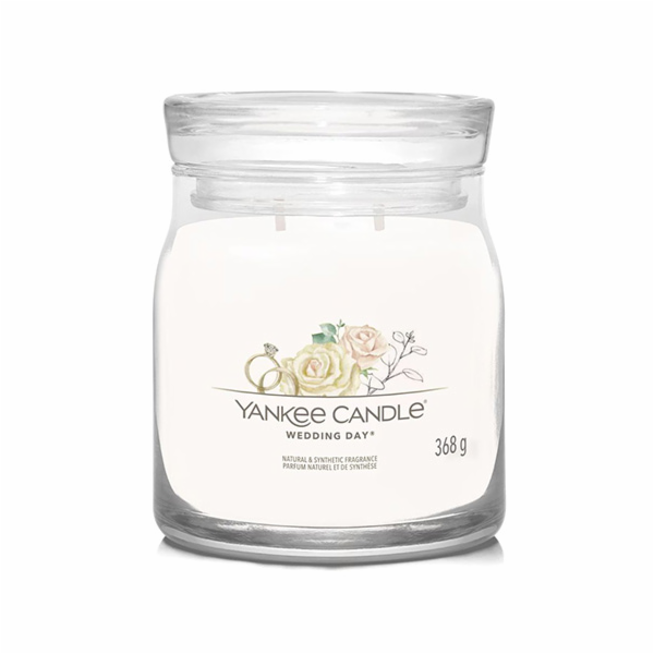 Svíčka ve skleněné dóze Yankee Candle, Svatební den, 368 g