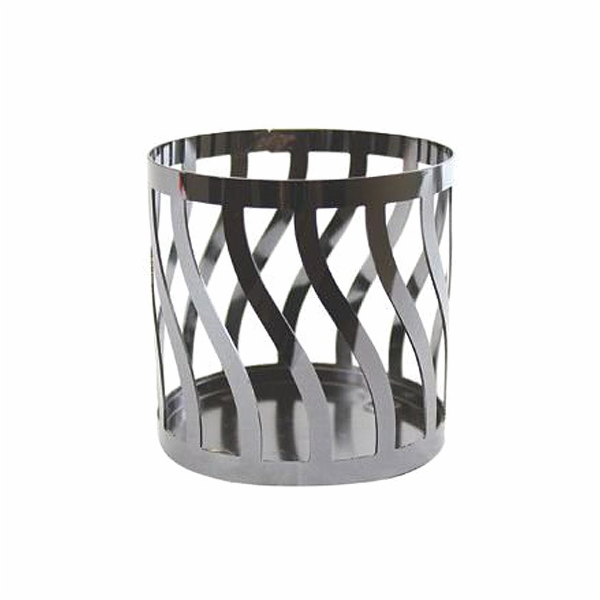 Svícen kovový Yankee Candle, Curve Gun Metal, výška 8 cm
