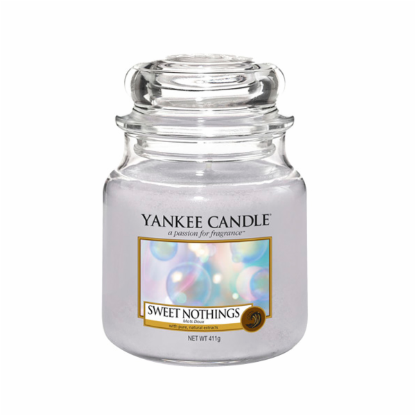 Svíčka ve skleněné dóze Yankee Candle, Sladké nic, 410 g