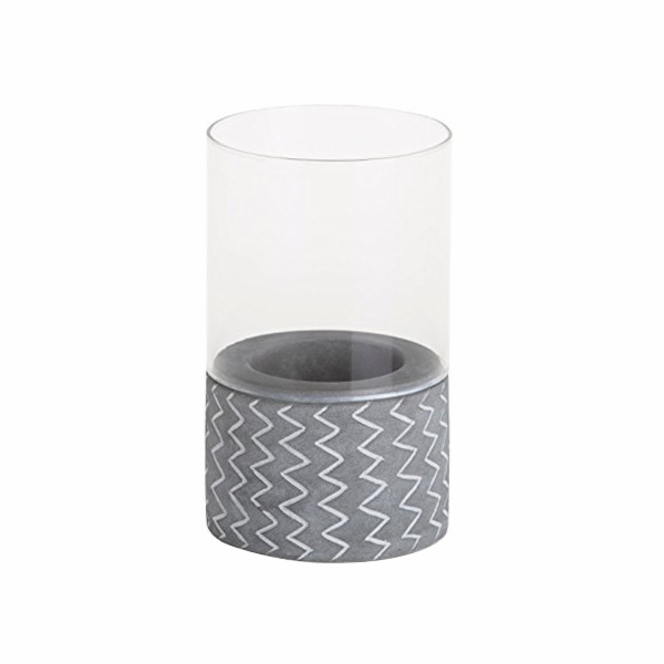 Svícen skleněný Yankee Candle, Tribal Stone 1, výška 15 cm