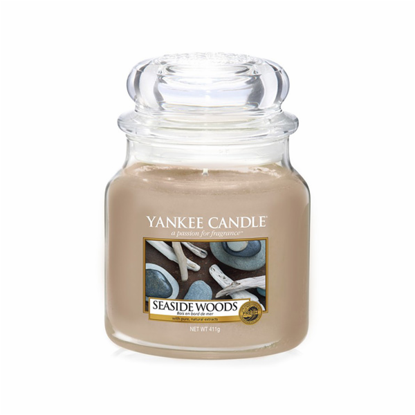 Svíčka ve skleněné dóze Yankee Candle, Přímořská dřeva, 4...