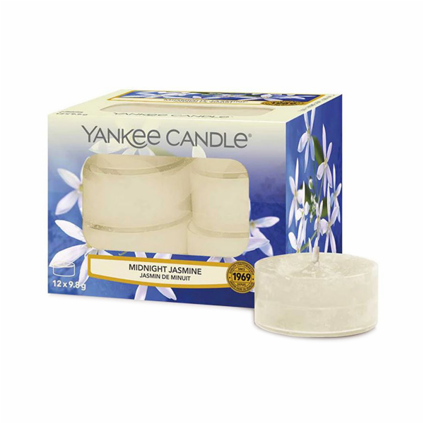 Svíčky čajové Yankee Candle, Půlnoční jasmín, 12 ks