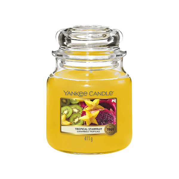 Svíčka ve skleněné dóze Yankee Candle, Tropická karambola...