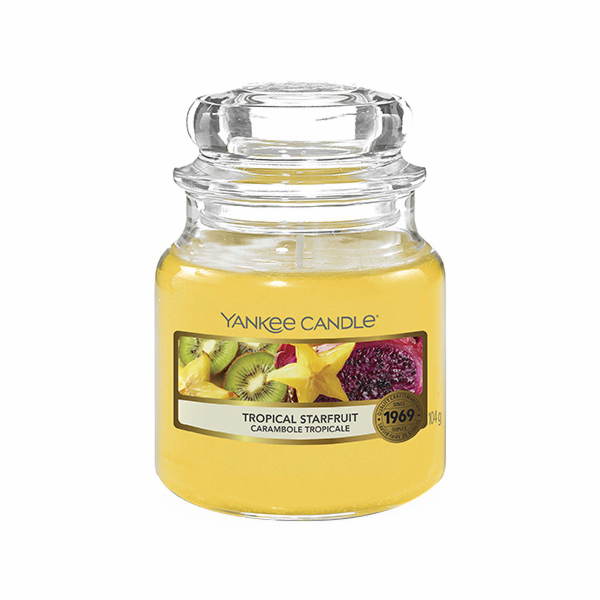 Svíčka ve skleněné dóze Yankee Candle, Tropická karambola...