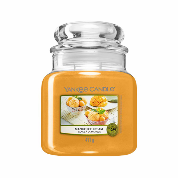 Svíčka ve skleněné dóze Yankee Candle, Mangová zmrzlina, ...