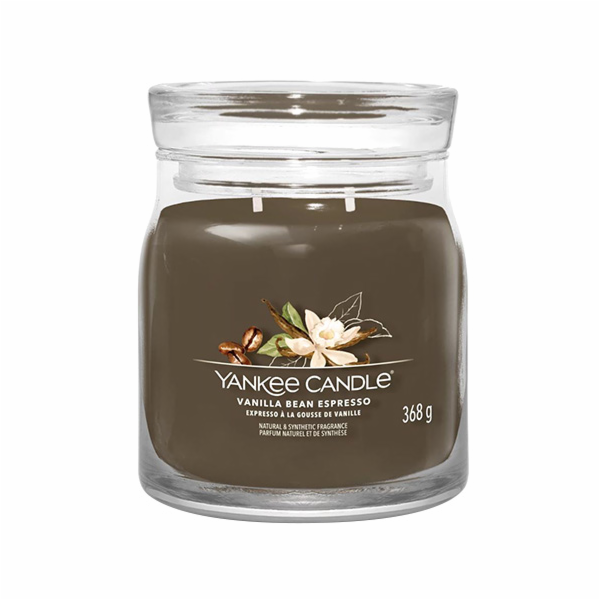 Svíčka ve skleněné dóze Yankee Candle, Espresso s vanilko...