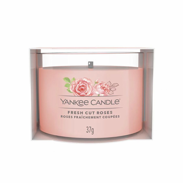 Votivní svíčka Yankee Candle, Čerstvě nařezané růže, 37 g
