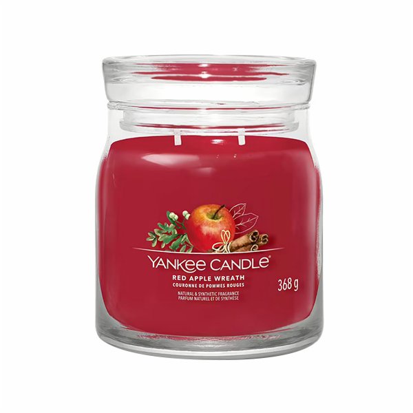 Svíčka ve skleněné dóze Yankee Candle, Věnec z červených ...