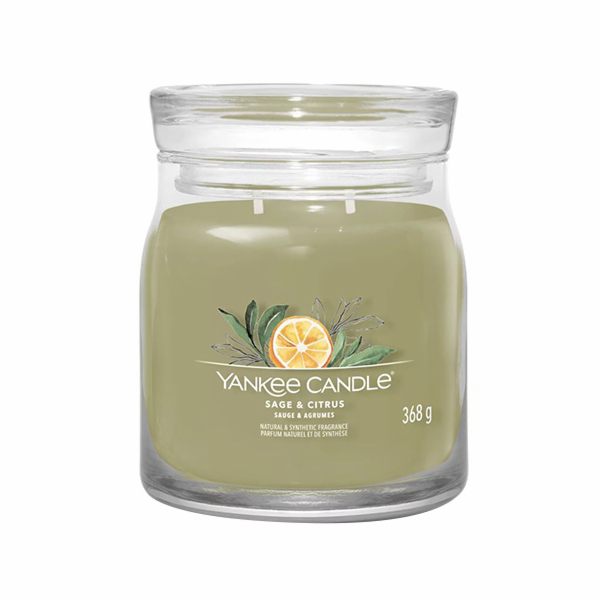 Svíčka ve skleněné dóze Yankee Candle, Šalvěj a citrus, 3...