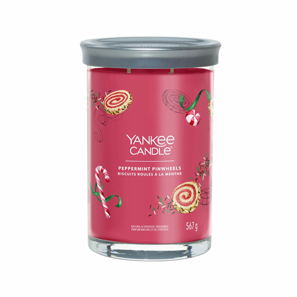 Svíčka ve skleněném válci Yankee Candle, Peprmintové suše...